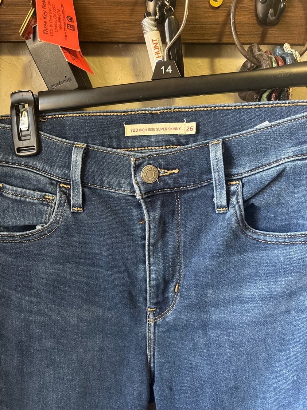 Levi’s 720 High Rise Super Skinny Jeans Women’s 26 x 30 Blue Stretch Denim